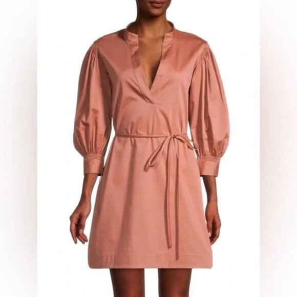 Rebecca Taylor Dresses & Skirts - REBECCA TAYLOR | Sateen Twill Puff-Sleeve Mini Dress | Small